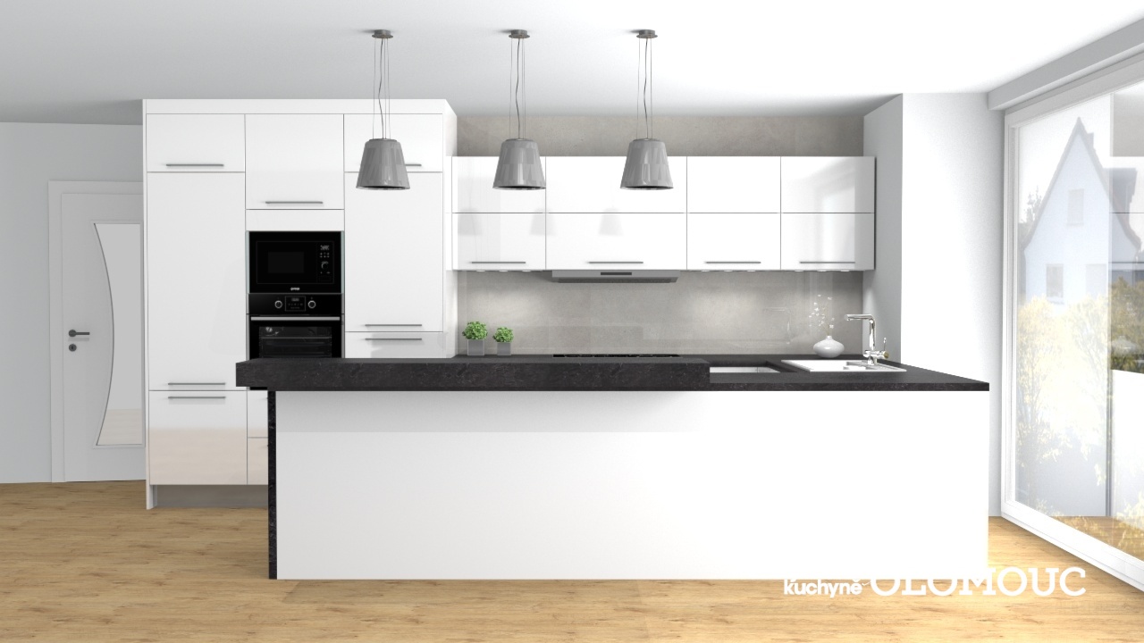 V�ce informac� o v�robku B�l� s kontrastn� �ernou pracovn� deskou