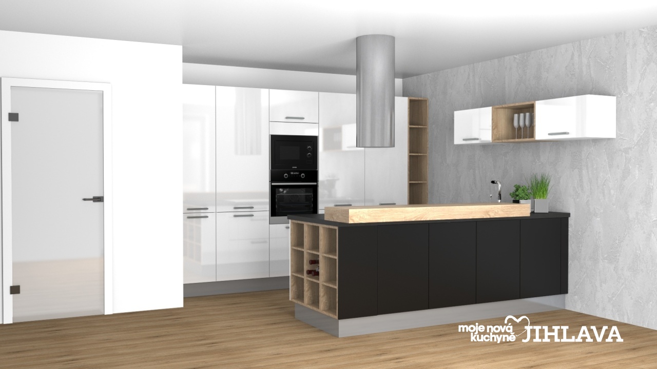 V�ce informac� o v�robku Leskl� b�l� s matn� �ernou dopln�n� o Dub Sonomu