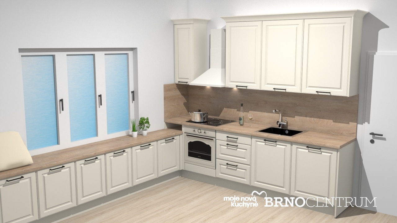 V�ce informac� o v�robku Kr�mov� rustik�ln� kuchyn� s prodlou�enou ��st� na sezen�