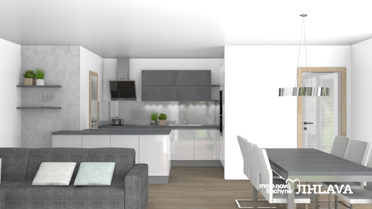 V�ce informac� o v�robku Modern� prostor kuchyn�, ob�vac�ho pokoje a j�delny