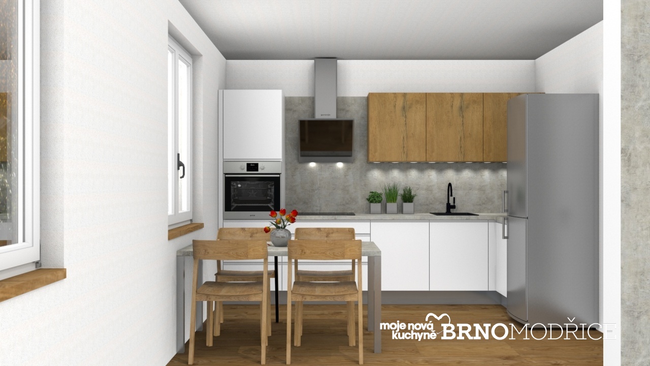 V�ce informac� o v�robku Men�� kuchyn� Emma v b�l� s divok�m dubem