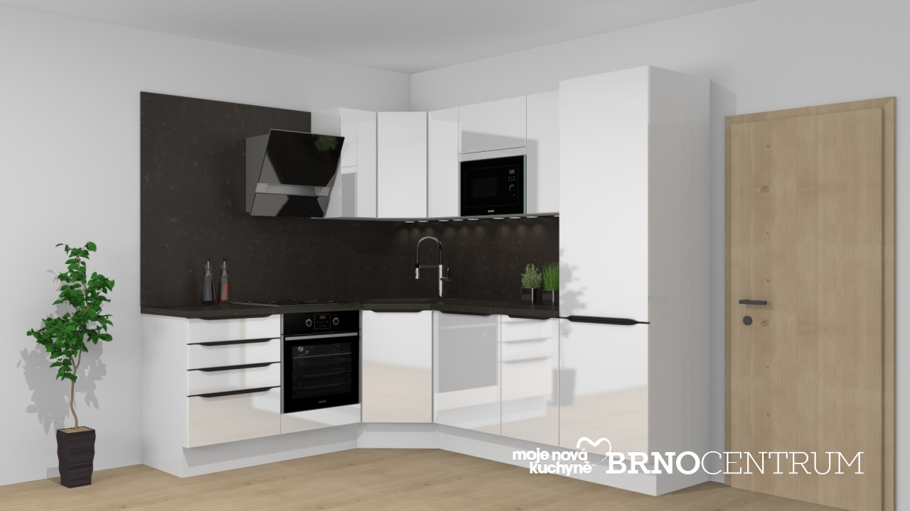 V�ce informac� o v�robku Men�� b�l� kuchyn� v kontrastu s dekorem keramika