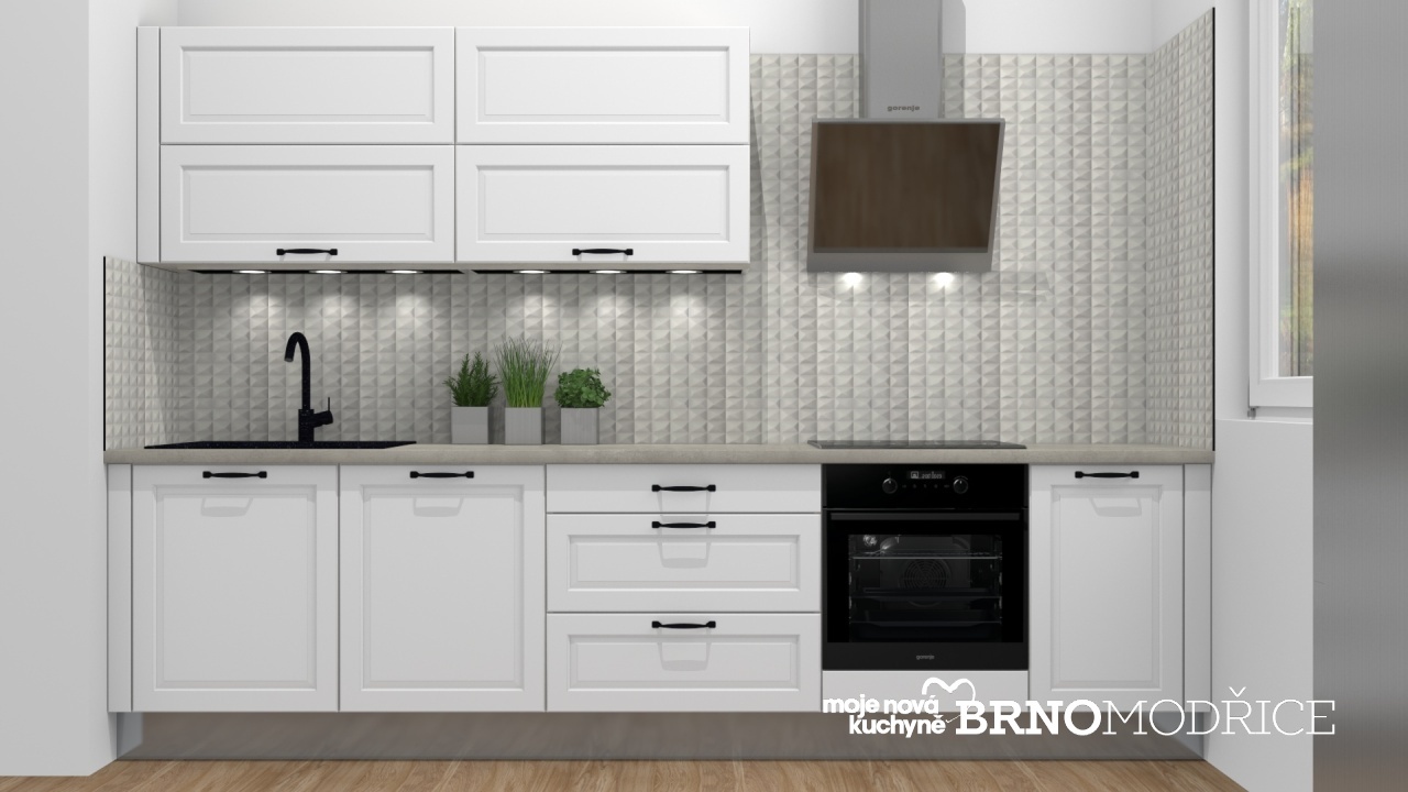 V�ce informac� o v�robku Rustik�ln� b�l� Mara s �ern�mi dopl�ky do mal�ho bytu