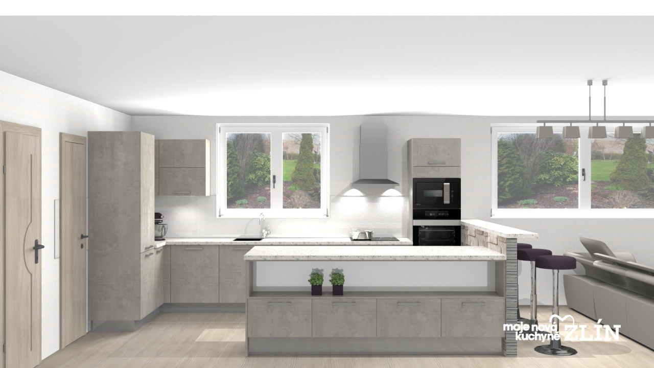 V�ce informac� o v�robku Betonov� kuchyn� s ostr�vkem a barov�m posezen�m