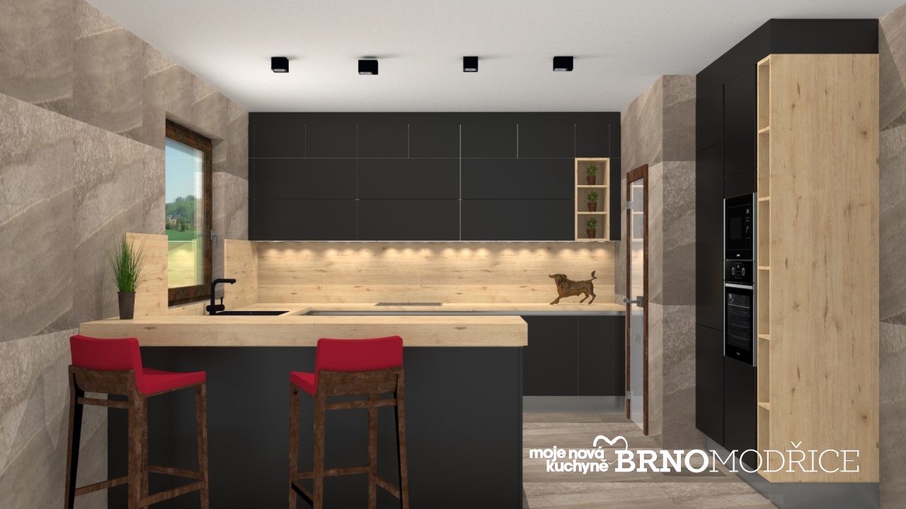 V�ce informac� o v�robku Prostorn� kuchyn� v matn� �ern�