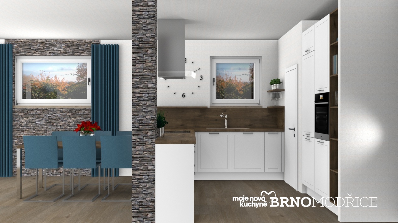 V�ce informac� o v�robku Matn� b�l� rustik�ln� kuchyn�, j�deln� i ob�vac� ��st