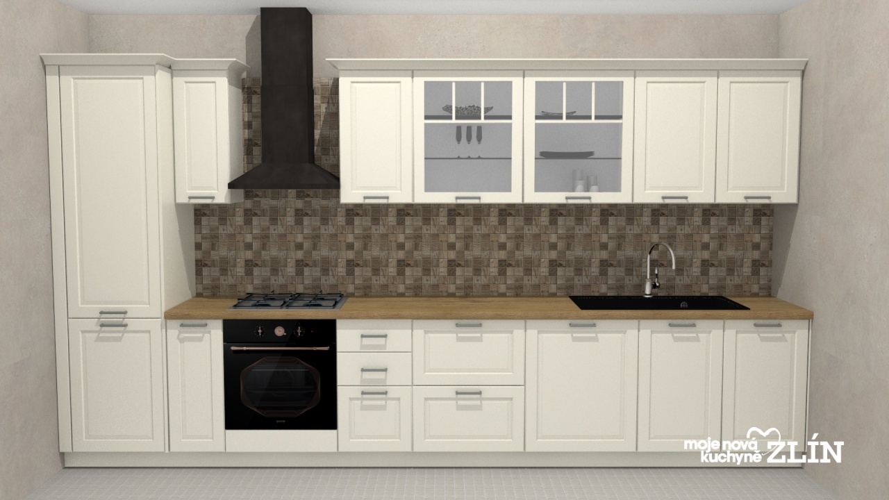 V�ce informac� o v�robku Jednoduch� rovn� rustik�ln� kuchyn� 