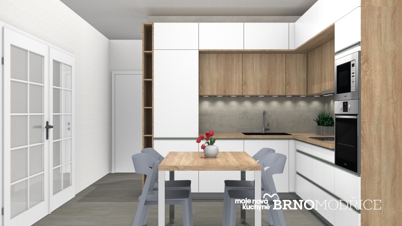 V�ce informac� o v�robku Kombinace modern� b�l� Elly a klasick� Cory v  dekoru dubu