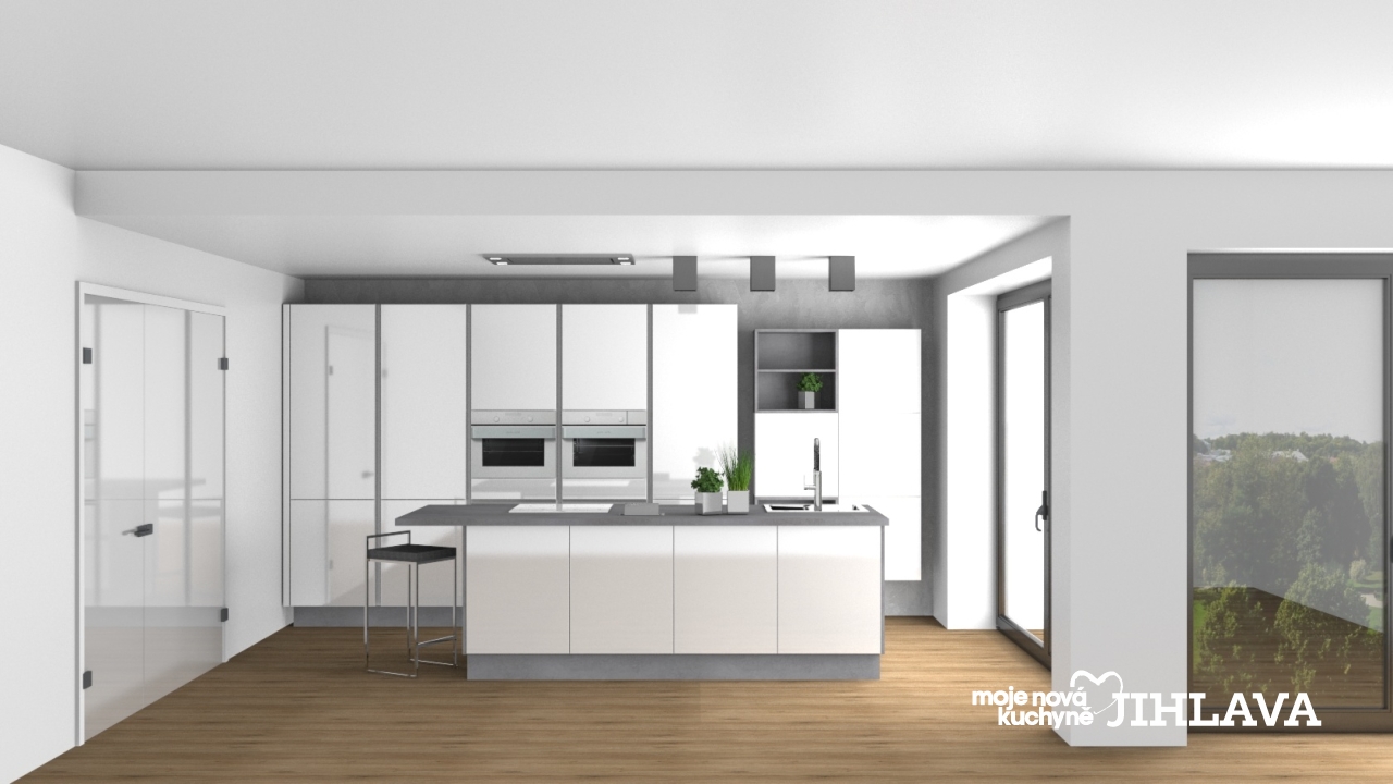 V�ce informac� o v�robku Kuchyn� skl�daj�c� se pouze s vysok�ch sk��n� a ostr�vku