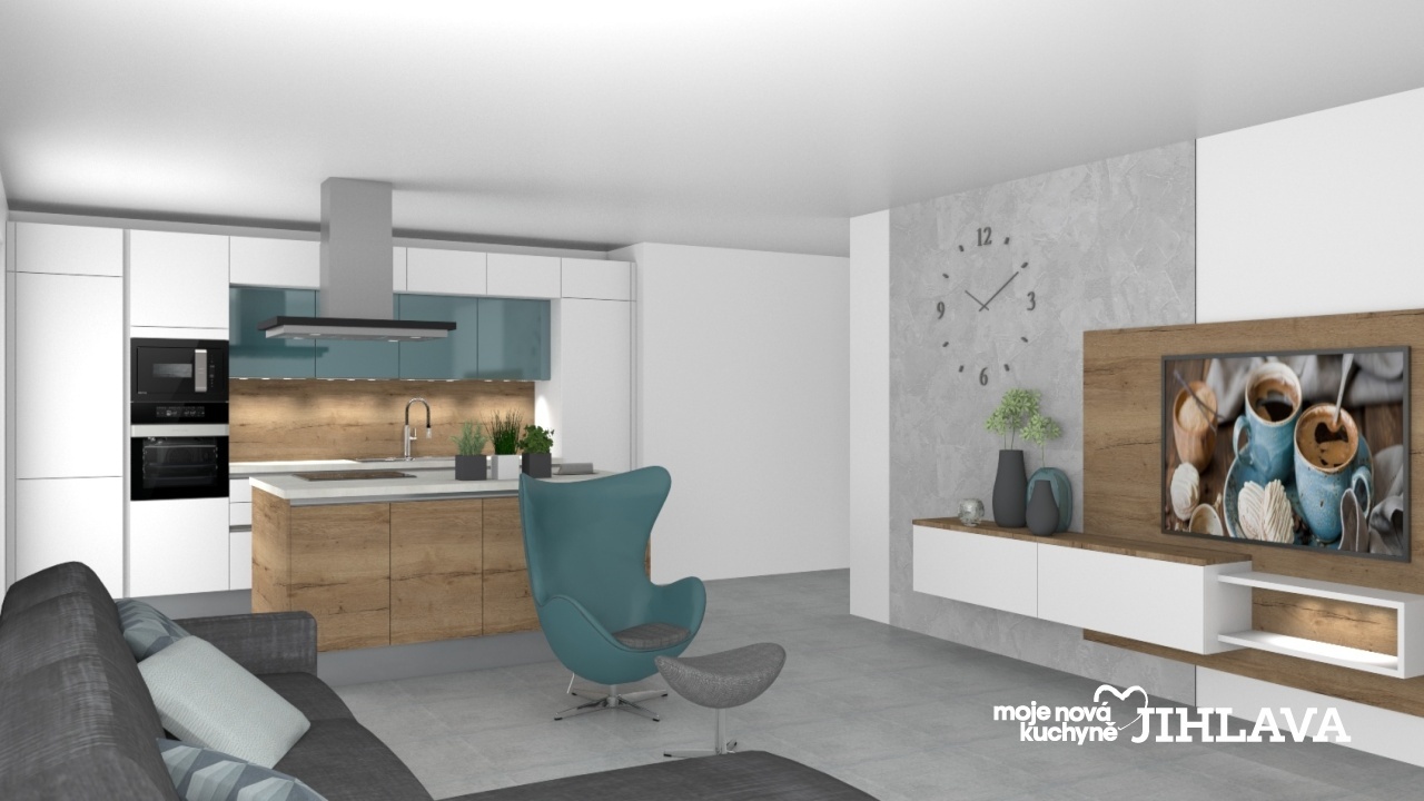 V�ce informac� o v�robku B�l� Ella s azurovou Gloriette a ob�vac� st�nou