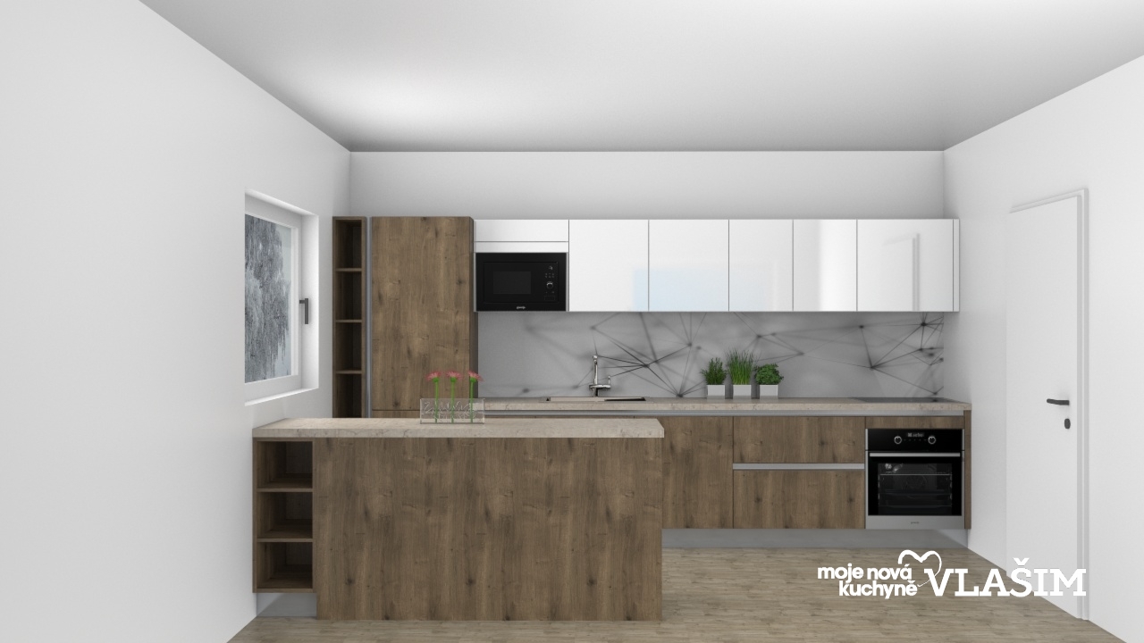 V�ce informac� o v�robku B�l� ve vysok�m lesku v kombinaci s dubem