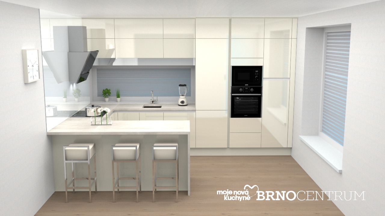 V�ce informac� o v�robku Kr�mov� v zrcadlov�m lesku s pracovn� deskou Technistone