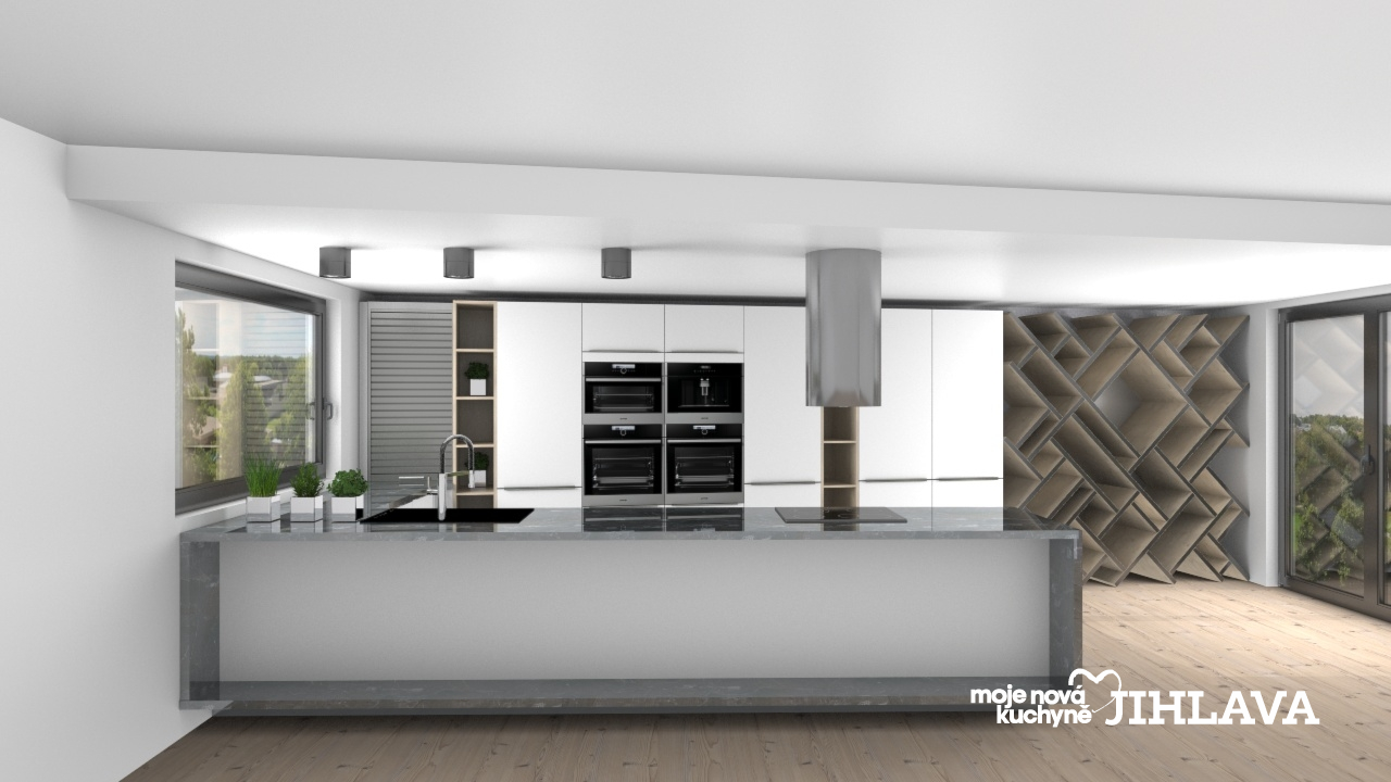 V�ce informac� o v�robku Matn� b�l� s  pracovn� deskou Technistone luxusn� �ady