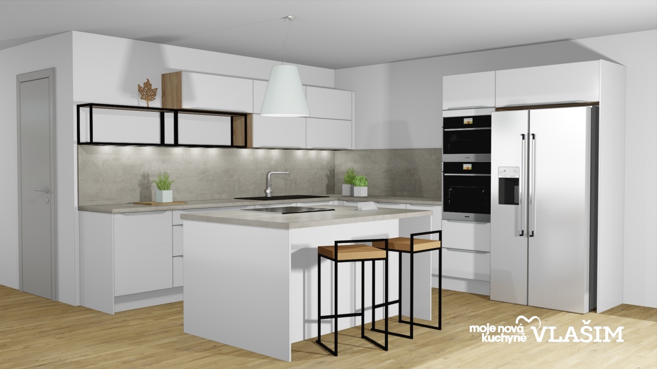 V�ce informac� o v�robku Matn� b�l� s �ern�mi kovov�mi prvky