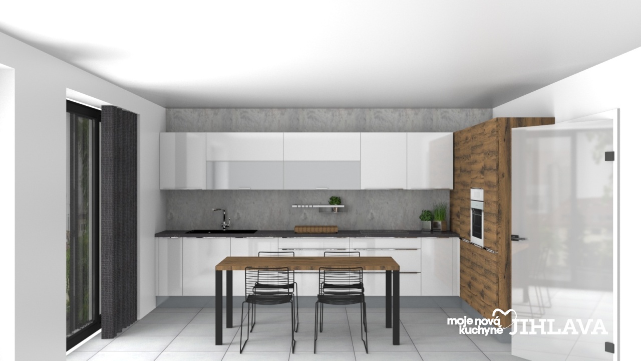 V�ce informac� o v�robku Luxusn� lakovan� kuchyn� v kombinaci b�l� s mod��nem