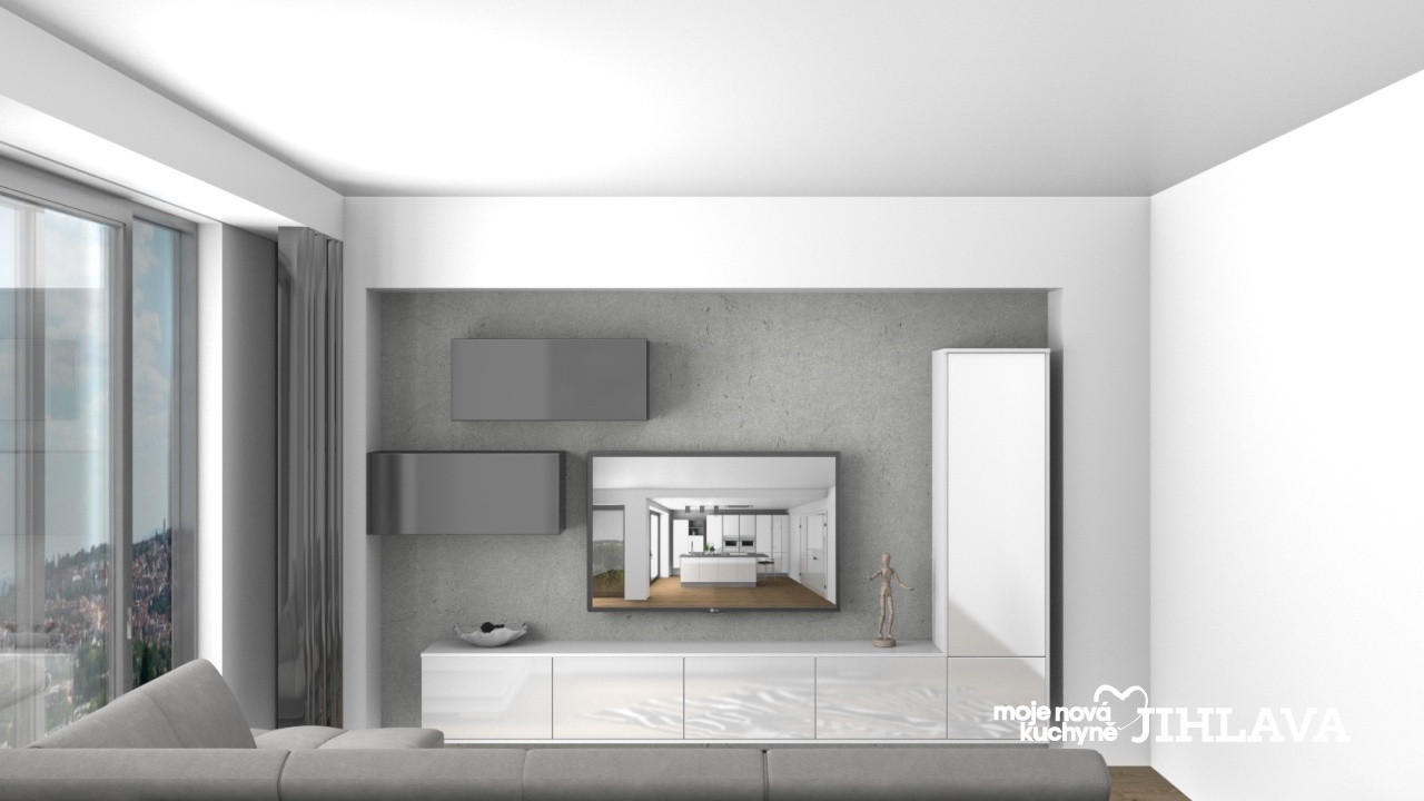 V�ce informac� o v�robku Ob�vac� st�na v pol�rn� b�l� s tmav� �edou 